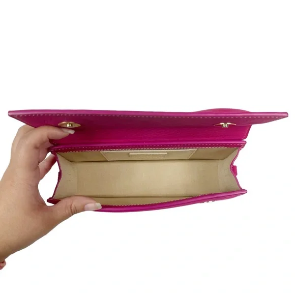 Jacquemus Le Chiquito Long Nubuck Cross Body Purse Handbag in Pink - Picture 15 of 17